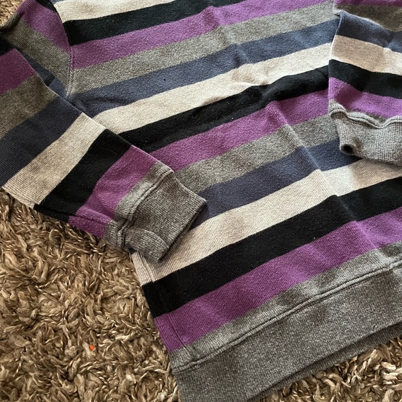 Cherokee Size 7/8 Purple/Black/Grey Stripe sweater, good used condition - Picture 3 of 5